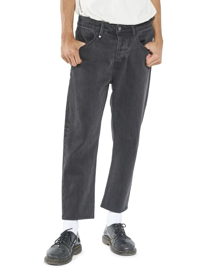 Thrills Chopped Denim Jean In Black