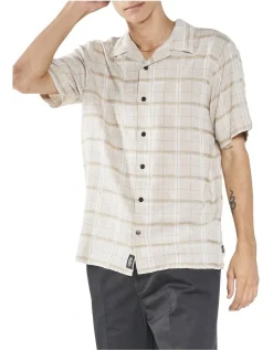 Thrills Everlasting Bowling Shirt In Stone