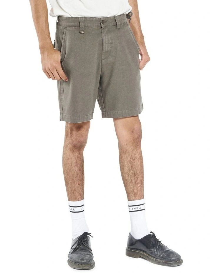 Thrills Control Military Short In Khaki - Image 3