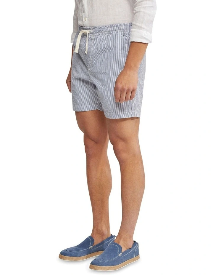 Oxford Toby Striped Shorts In Blue - Image 2