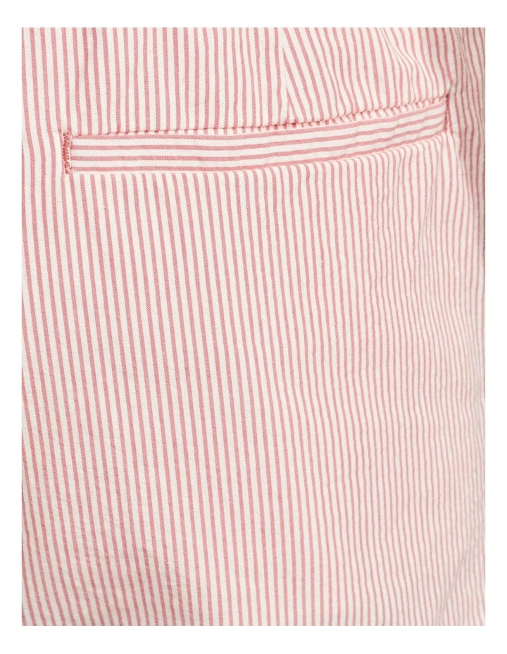 Oxford Toby Striped Shorts In Red - Image 5