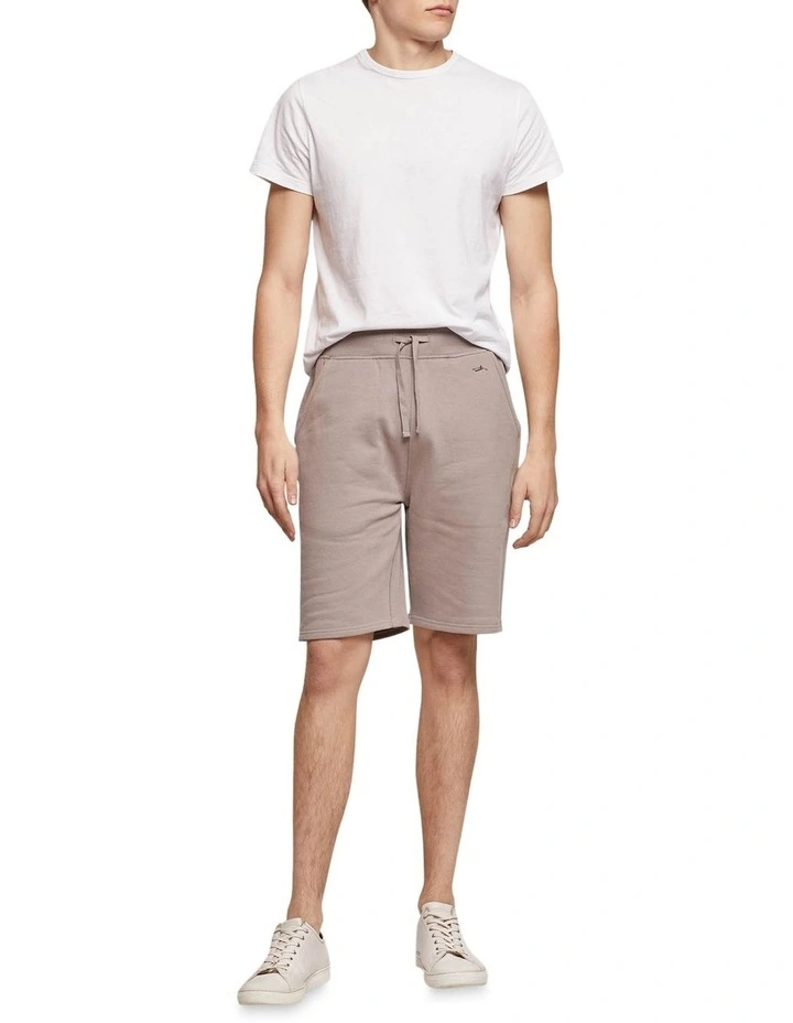 Oxford Isak Jersey Shorts In Putty Brown - Image 5