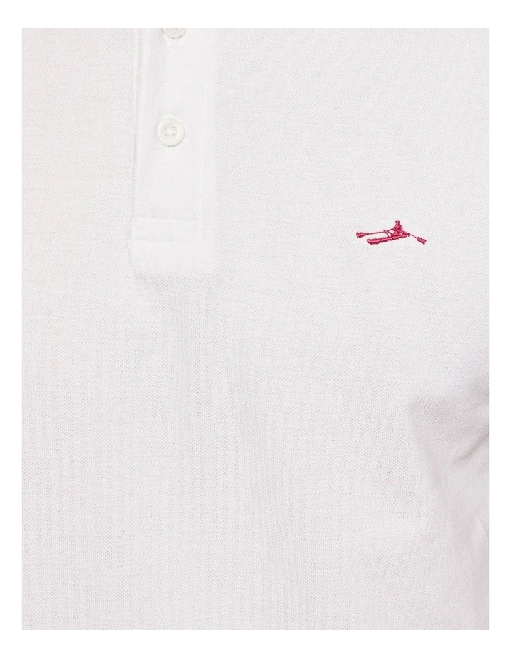 Oxford Derek Pique Tipping Polo In White - Image 6