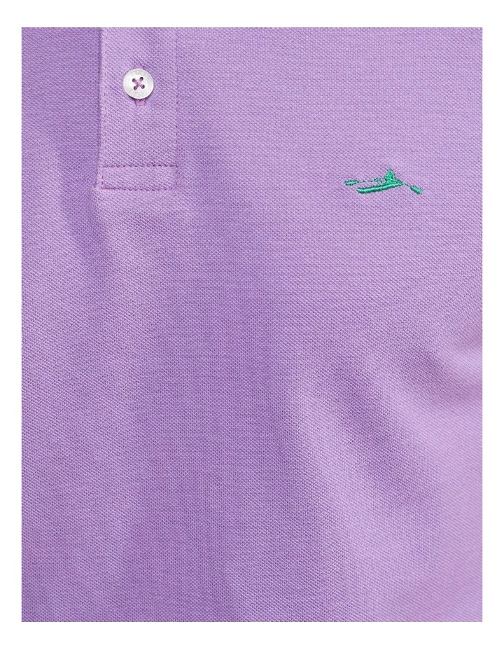 Oxford Mark Pique Polo In Purple - Image 6