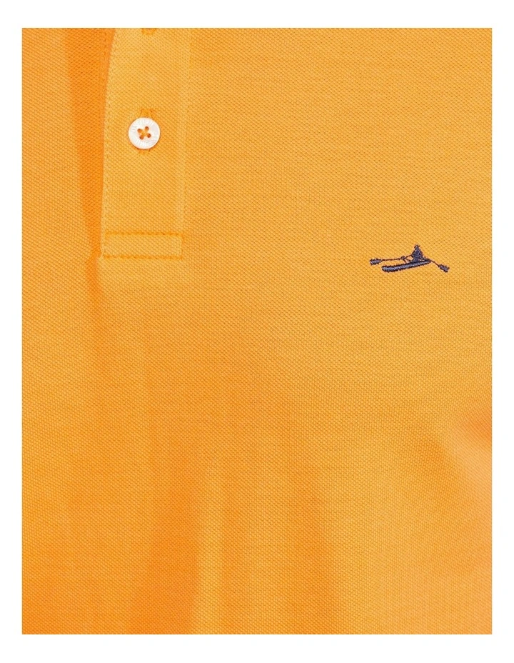 Oxford Mark Pique Polo In Orange - Image 6