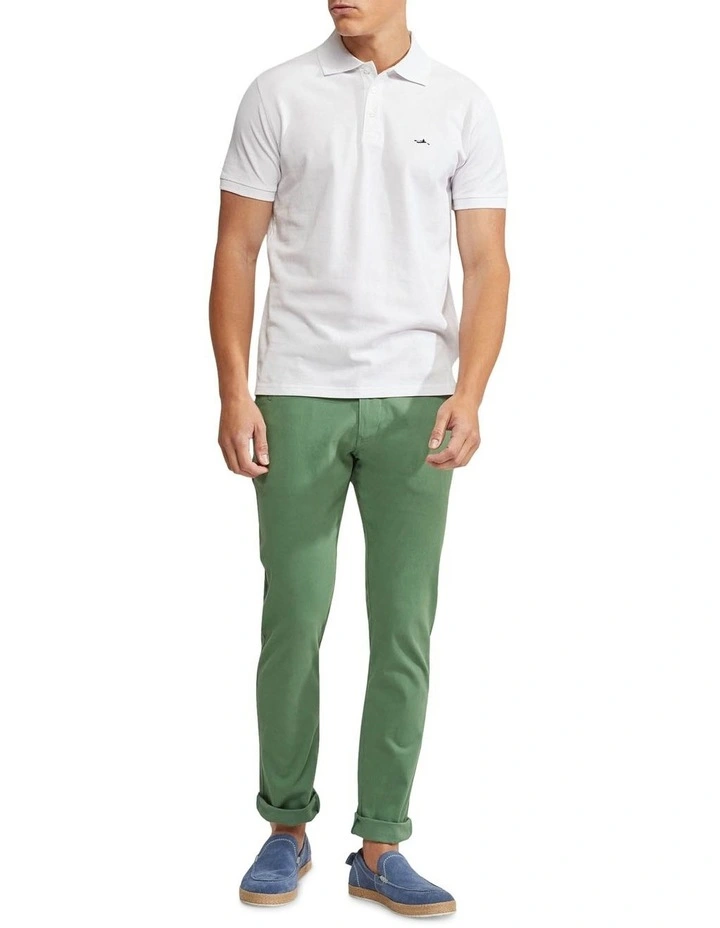 Oxford Mark Pique Polo In White - Image 5