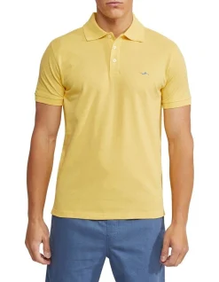 Oxford Mark Pique Polo In Yellow