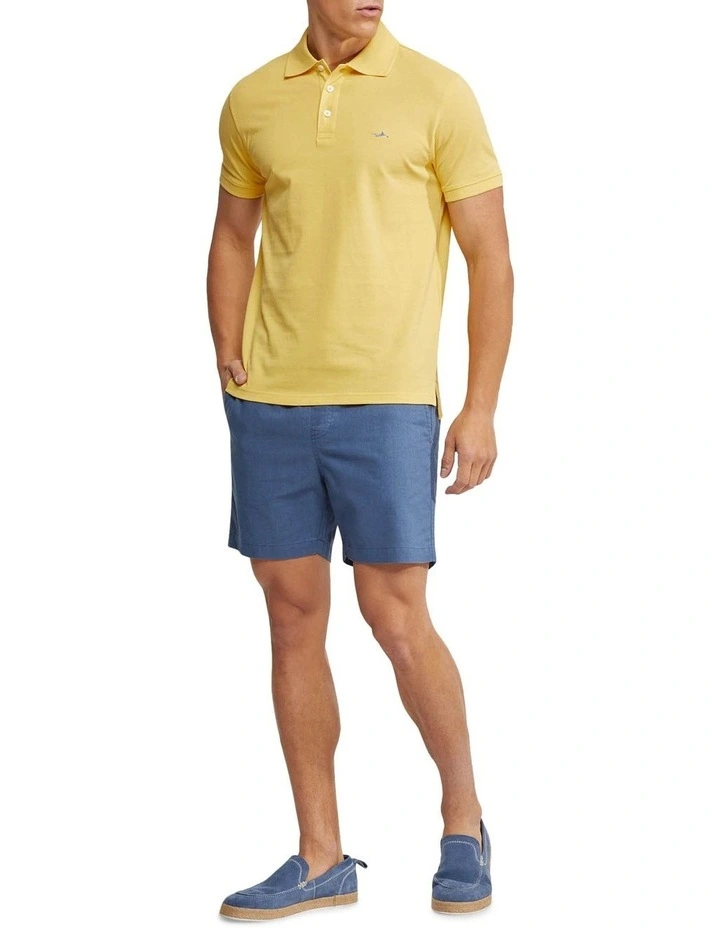 Oxford Mark Pique Polo In Yellow - Image 5