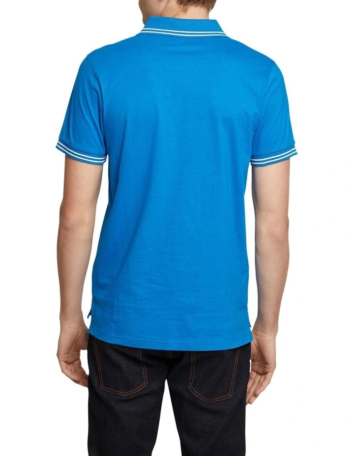 Oxford Nickson Tipping Jersey Polo In Blue - Image 3