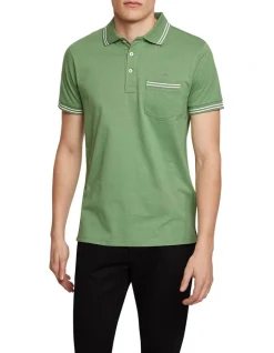 Oxford Nickson Tipping Jersey Polo In Green