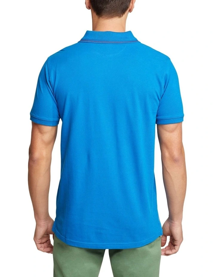 Oxford Jamie Pique Polo In Blue - Image 2
