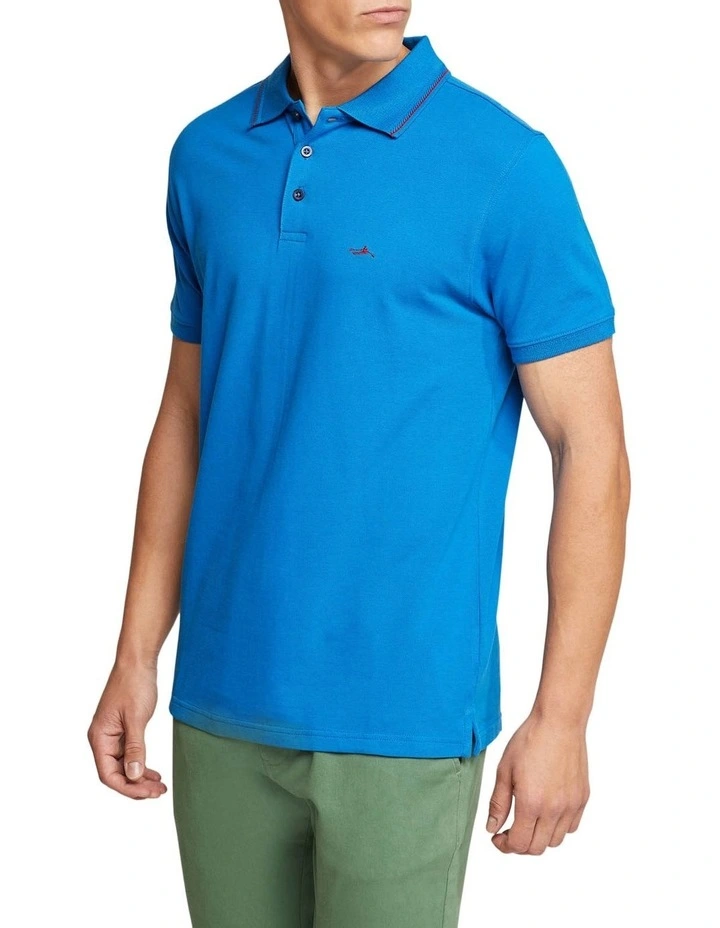 Oxford Jamie Pique Polo In Blue - Image 3
