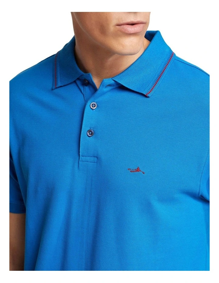 Oxford Jamie Pique Polo In Blue - Image 4