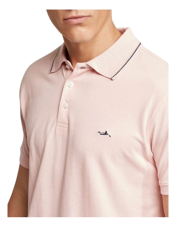 Oxford Jamie Pique Polo In Pink - Image 4
