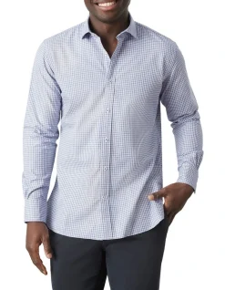 MJ Bale Bohannon Check Shirt In Smoke Blue