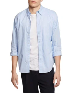 Oxford Uxbridge Button Down Poplin Shirt In Sky