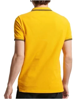 Alternative view of Superdry Vintage Tipped Polo In Utah Gold/Black