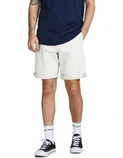 Jack & Jones Bowie Stretch Chino Shorts In Glacier Grey