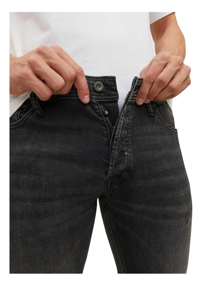 Jack & Jones Glenn Original Slim Fit Jeans In Black 3 Jack & Jones Glenn Original Slim Fit Jeans In Black - Image 3