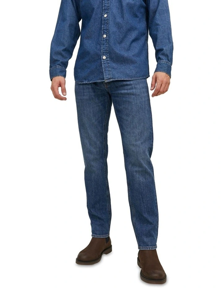 Jack & Jones Mike Original Breaks Jeans In Blue Denim 1 Jack & Jones Mike Original Breaks Jeans In Blue Denim