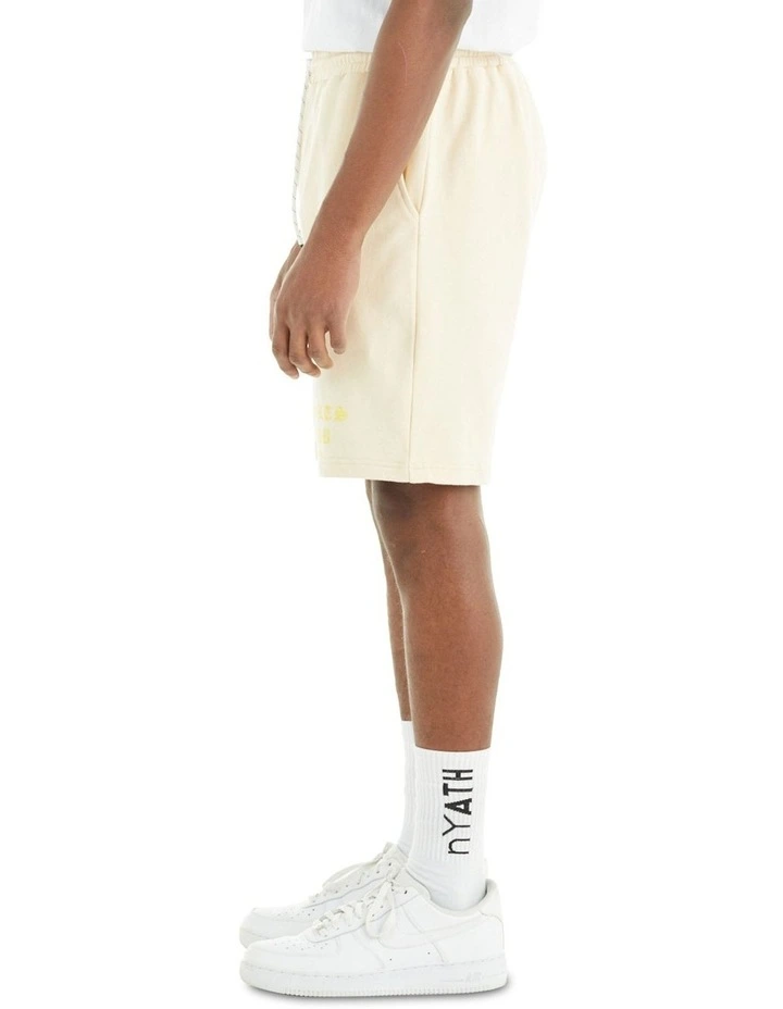 NYATH Court Sports Club Track Short In Beige - Image 3