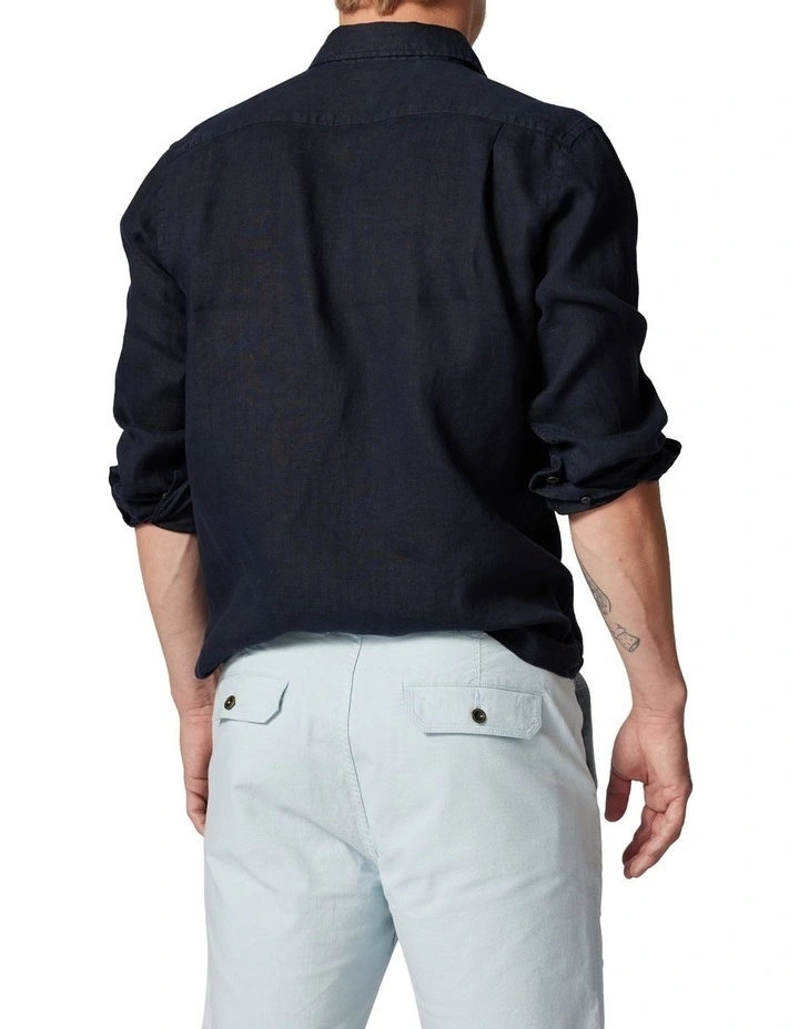Rodd & Gunn Coromandel Sports Fit Shirt In Midnight - Image 3