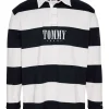 Tommy Jeans TJM Relaxed Authentic Rugby Polo Shirt In Ancient White
