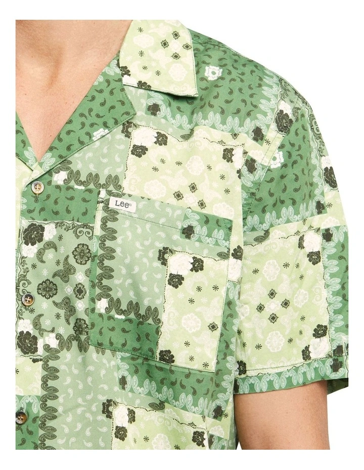 Lee Holiday Shirt In Green Bandana - Image 4