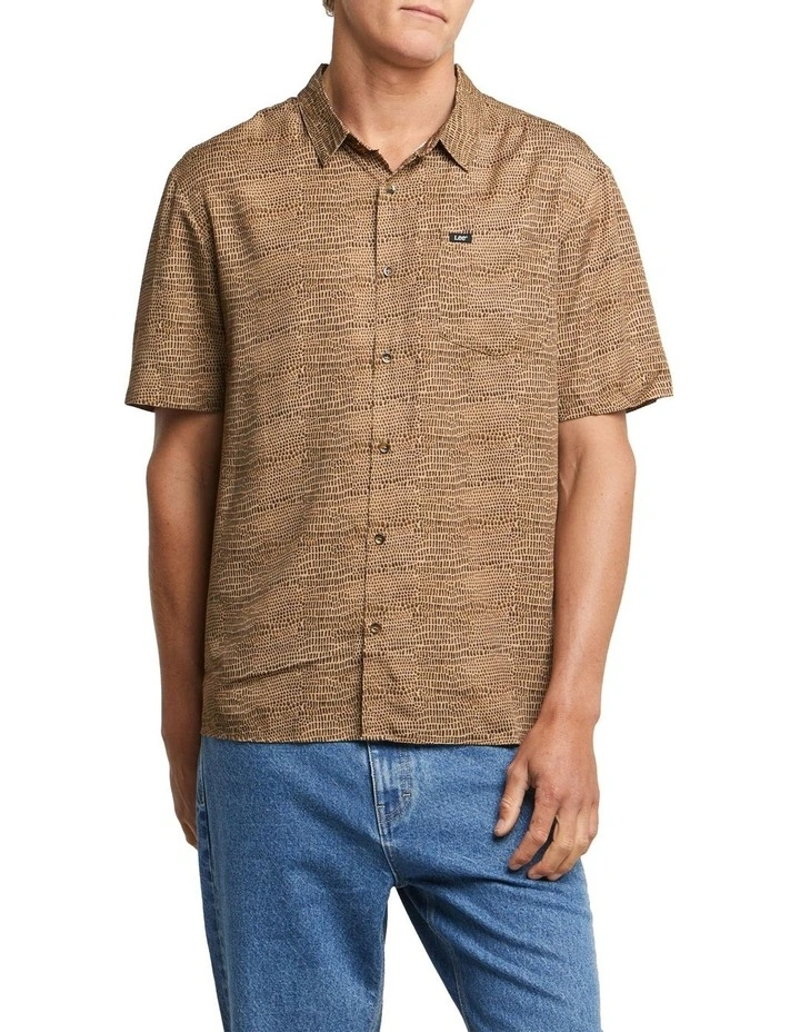 Lee Reptile Shirt In Brown