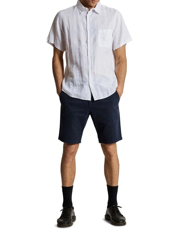 Mr Simple Chino Short In Blue 4 Mr Simple Chino Short In Blue - Image 4
