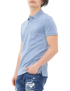 American Eagle Slim Fit Flex Polo Shirt In Blue