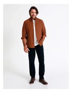 Reserve Harper Long Sleeve Oxford Shirt In Orange -Nena & Pasadena Sales 956982880 7 720x928