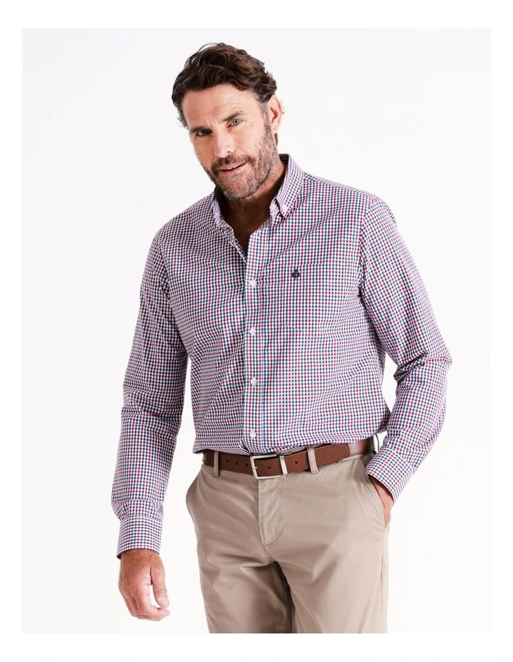 Reserve Turner Long Sleeve Check Shirt In Red