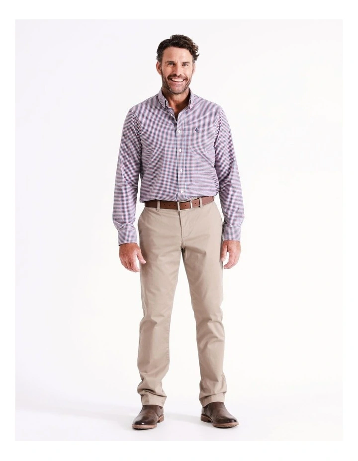 Reserve Turner Long Sleeve Check Shirt In Red - Image 6