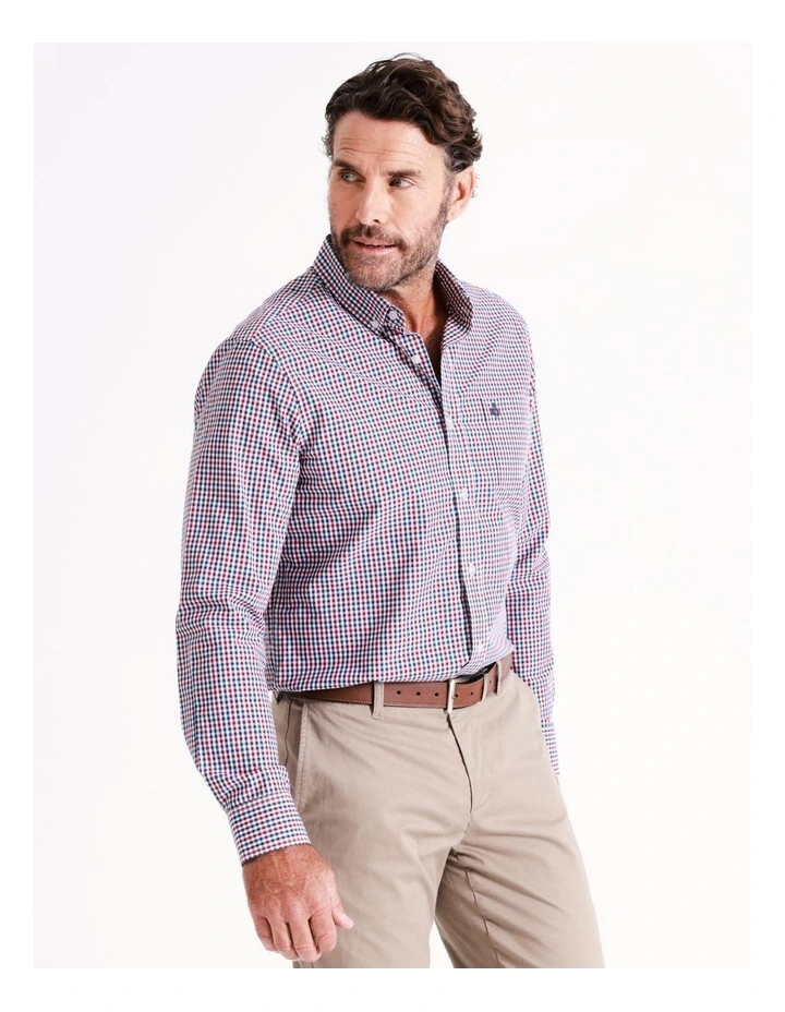 Reserve Turner Long Sleeve Check Shirt In Red - Image 7