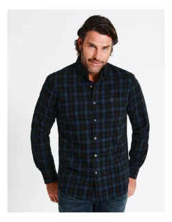 Reserve Croft Long Sleeve Check Shirt In Blue