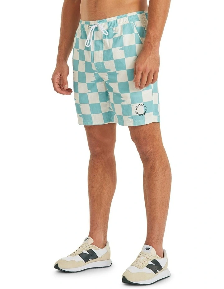 Nomadic Paradise Shook Beach Shorts In Green - Image 2