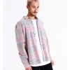 Kenji Copernicus Cord Check Long Sleeve Overshirt In Red