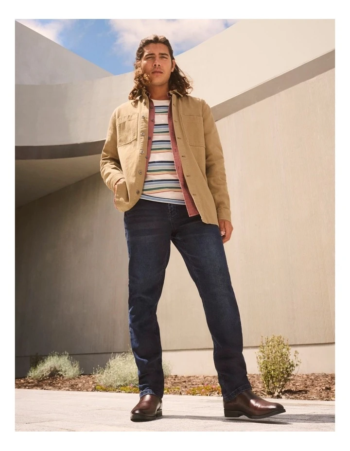 Maddox Alec Linen Long Sleeve Shirt In Orange - Image 2