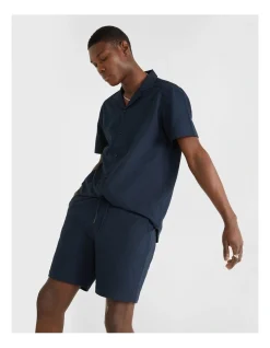 Yd. Seersucker Shirt In Navy