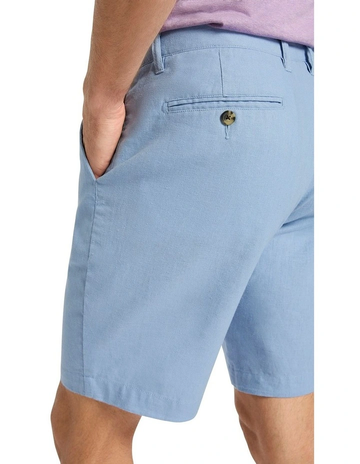 Marcs Brooklyn Linen Shorts In Light Blue 4 Marcs Brooklyn Linen Shorts In Light Blue - Image 4