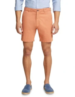 Oxford Tom Stretch Cotton Shorts In Orange