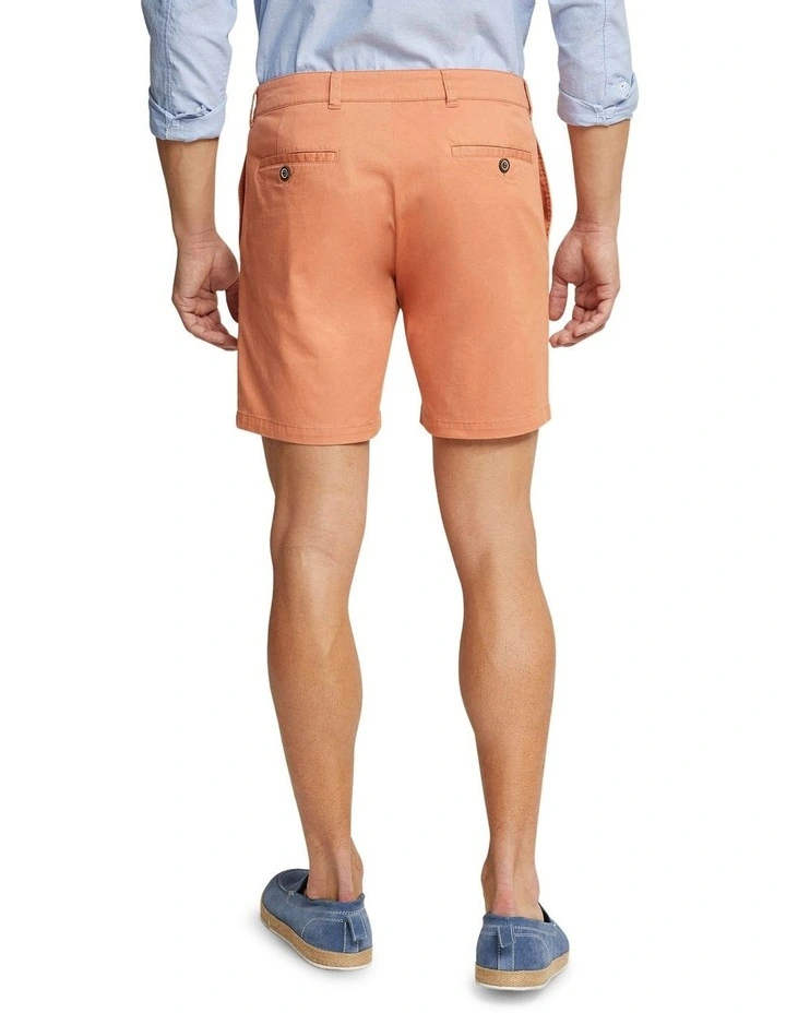 Oxford Tom Stretch Cotton Shorts In Orange - Image 2