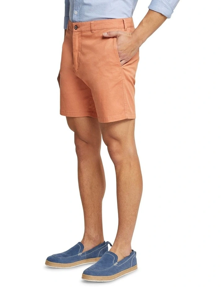 Oxford Tom Stretch Cotton Shorts In Orange - Image 3
