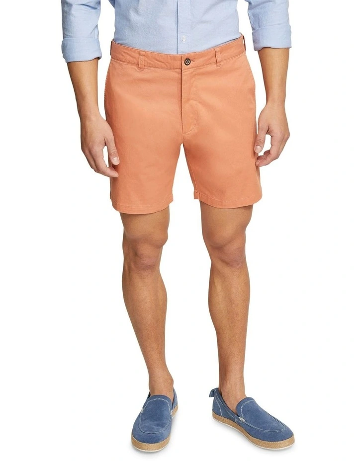 Oxford Tom Stretch Cotton Shorts In Orange - Image 4