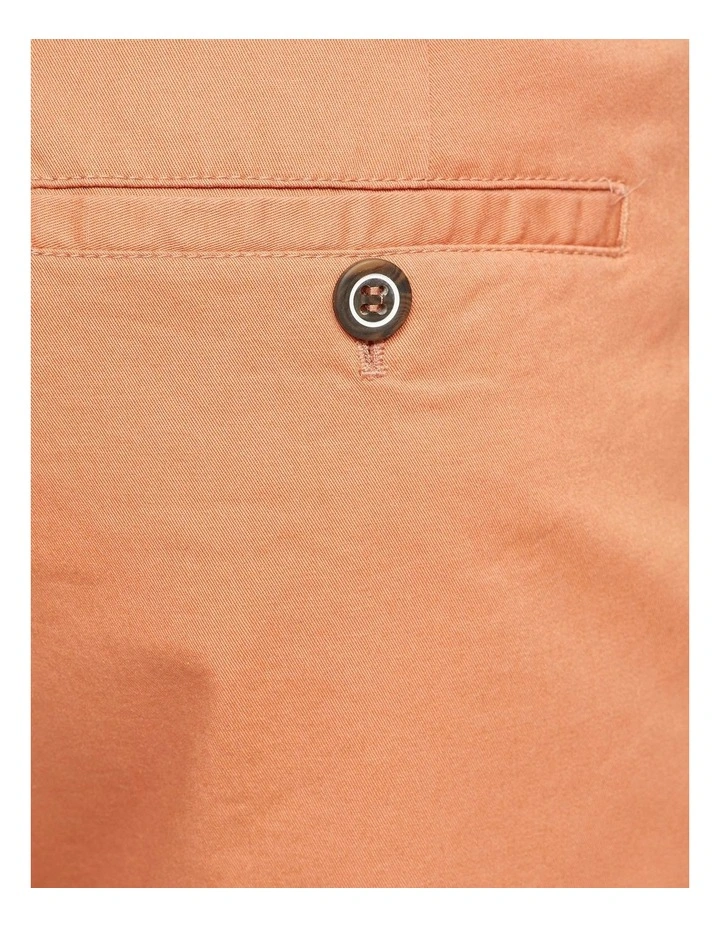 Oxford Tom Stretch Cotton Shorts In Orange - Image 6