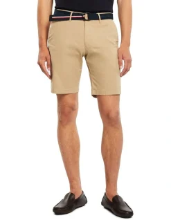 Tommy Hilfiger Brooklyn Twill Shorts In Beige
