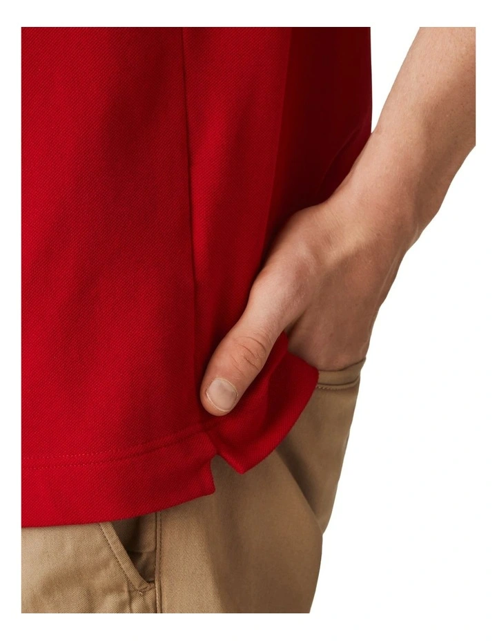Lacoste Paris Stretch Polo In Red - Image 5