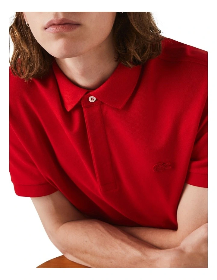 Lacoste Paris Stretch Polo In Red - Image 6
