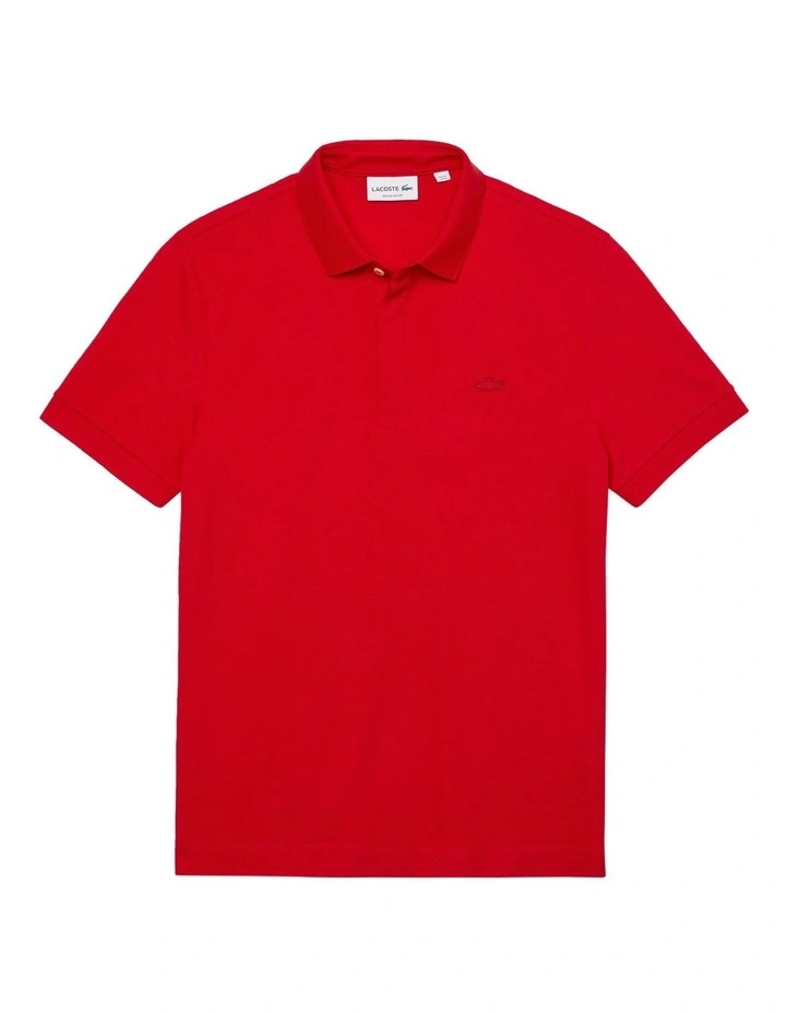 Lacoste Paris Stretch Polo In Red - Image 7